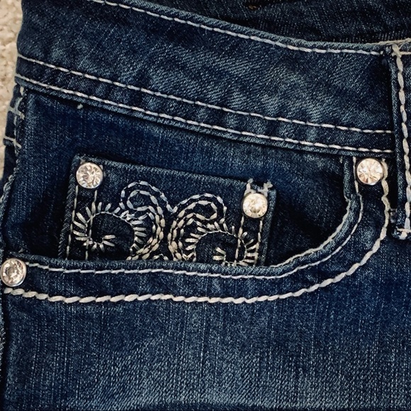 Project‎ Indigo Dark Wash Straight Cuffed Cropped Jeans 9 - Picture 5 of 16